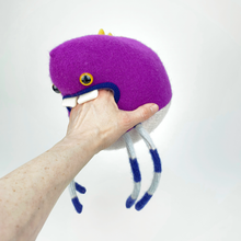 Load image into Gallery viewer, Percy the purple dinosaur style plush friendly my friend monster™
